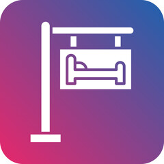 Hotel Sign Icon Style