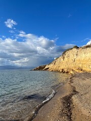 Rocky coast of the sea, seascape
