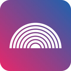 Fototapeta premium Rainbow Icon Style