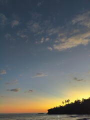 sunset over the ocean