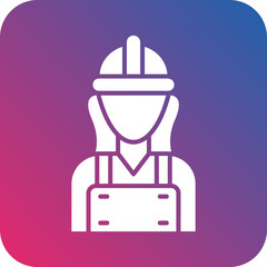 Lady Worker Icon Style