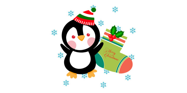 Cute christmas penguin 
