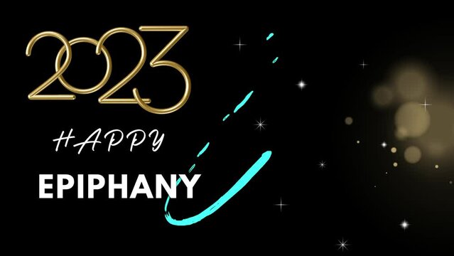 2023 happy Epiphany day wish image with blur background