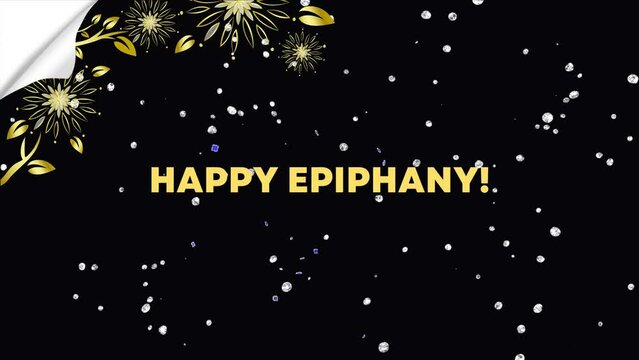 premium Epiphany wish image with sparkle flower and notebook fold background