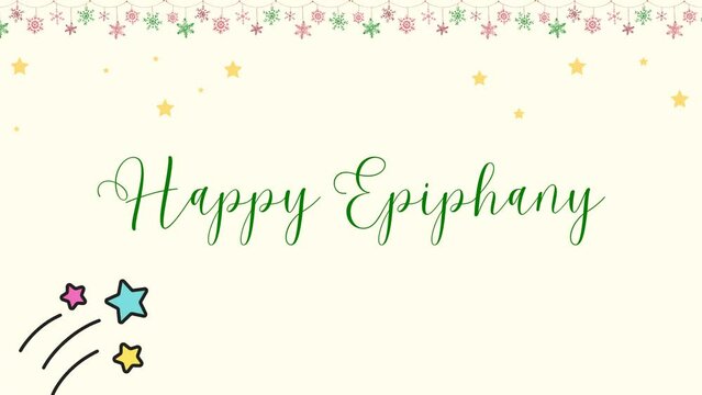 happy Epiphany wish with star decor