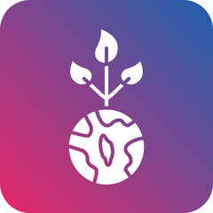Green Earth Icon Style