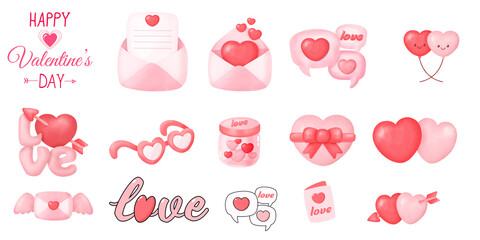 valentine icon with pink color
