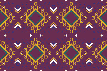 Ethnic Aztec Ikat Seamless Pattern Textile ikat print seamless pattern digital vector design for Print saree Kurti Borneo Fabric Aztec brush symbols swatches stylish
