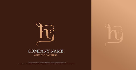 Initial HY Logo Design Vector 