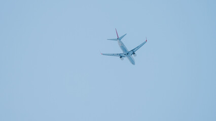 Airplane In Air Close up view