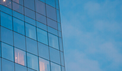 Fototapeta na wymiar Modern Building Mirror Windows