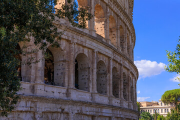 Naklejka premium View of the Colosseum in Rome, Italy.