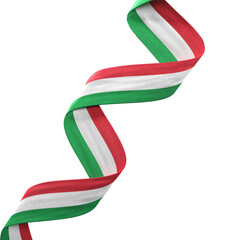 Italy  Flag Twist Ribbon Transparent PNG