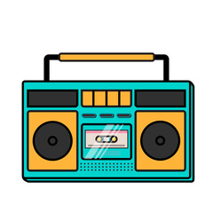 Retro 90'S Stereo Sticker