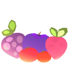 illustrazione con frutti di bosco su sfondo trasparente
