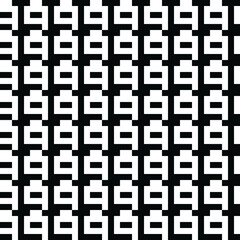 Black and White Vector seamless pattern. Modern stylish abstract texture. Repeating geometric tiles from striped elements