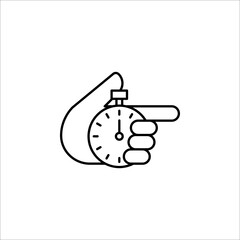 Stopwatch icon, logo. Chronometer, timer sign. vector illustration isolated on white background.
