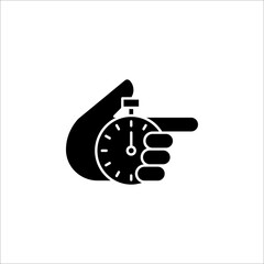 Stopwatch icon, logo. Chronometer, timer sign. vector illustration isolated on white background.