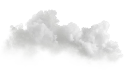 Deurstickers Cutout clean white cloud transparent backgrounds special effect 3d illustration © Krit