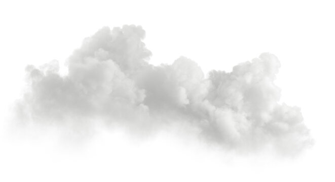 Cutout clean white cloud transparent backgrounds special effect 3d illustration © Krit