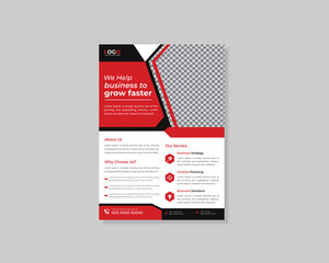 A4 vector modern business flyer design  template  

