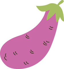 Eggplant flat icon Healthy organic vegetable Agriculture