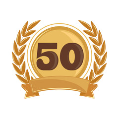 50 anniversary event golden badge