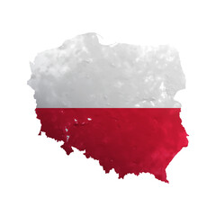 Fototapeta premium Poland map, in flag colors vector illustration