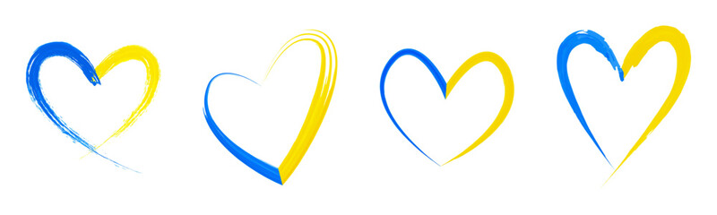 Heart in the colors of the flag of ukraine