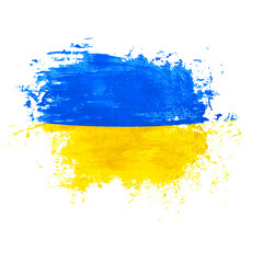 Ukraine flag, isolated on white background