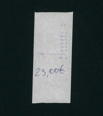 bill or receipt