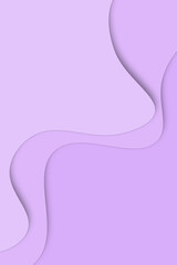 trendy pastel purple 3d paper cut layers background with empty space