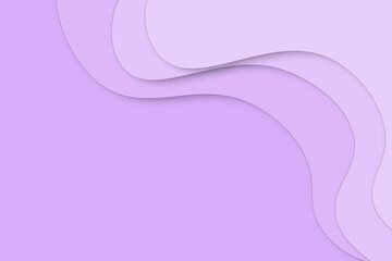 trendy pastel purple 3d paper cut layers background with empty space