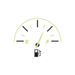 Vector illustration fuel indicator logo template