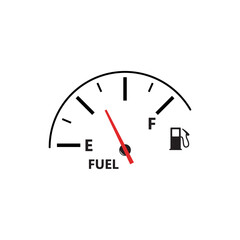 Vector illustration fuel indicator logo template