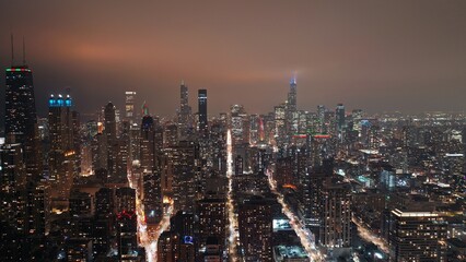 Obraz premium Aerial view of Chicago, Illinois, USA