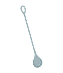 Bar spoon for cocktails. Spoon vector illustration

