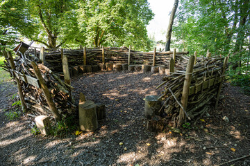 Obraz premium Kinderspielplatz im Wald, Kanton Nidwalden, Schweiz
