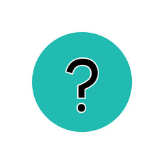 question mark icon. vector illustration info or help button