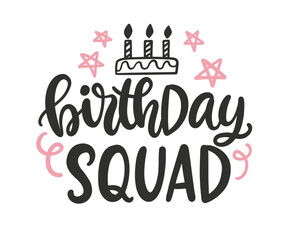 Birthday Squad Greeting card, banner