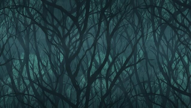 Abstract dense thicket forest looped background