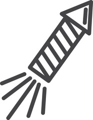 Firework cracker icon. Party celebration show rocket