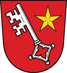 Official coat of arms vector illustration of the German town of WORMS, GERMANY