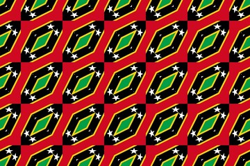 Geometric pattern in the colors of the national flag of Saint Kitts and Nevis. The colors of Saint Kitts and Nevis.