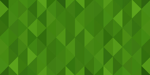 Abstract geometric background. Triangular pixelation. Mosaic, green gradient.
