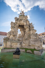 Obraz na płótnie Canvas Parnas Fountain at Cabbage Market Square (Zelny trh) - Brno, Czech Republic