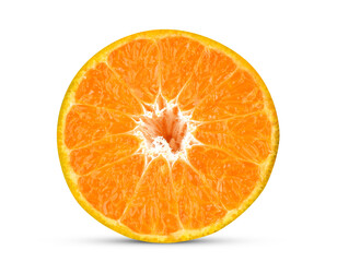Fototapeta na wymiar Orange slice isolated on white background