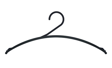 Black metal hanger.  vector illustration