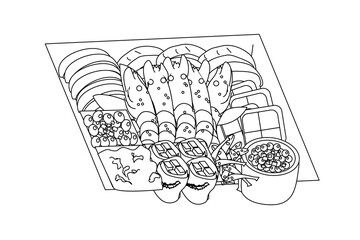 food coloring vector.