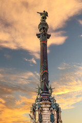 Columbus Monument, Barcelona, Catalonia, Spain - 555458045